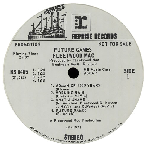 洋楽 Fleetwood Mac Future Games PROMO Fleetwood Mac – Future Games – Vinyl (Green Cover, LP, Album